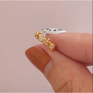 TIMI 18k gold plated flower earcuff ต่างหูหนีบ วัสดุชุบทองเหลือง18k