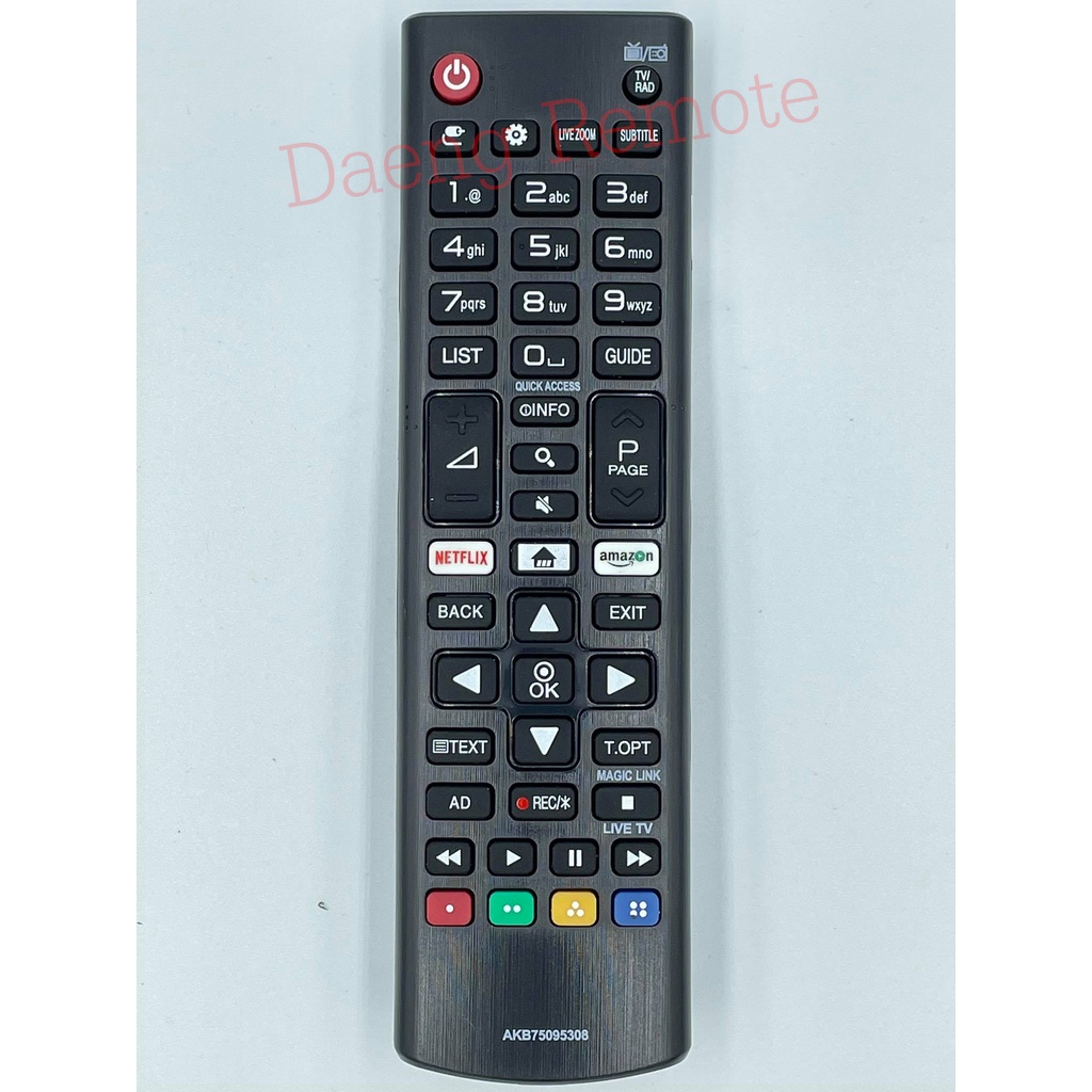 รีโมทใช้กับทีวี LG รุ่น AKB75095308/AKB75375608/AKB75095303 สมาร์ทีวี มีปุ่มคำสั่ง NETFLIX / AMAZON
