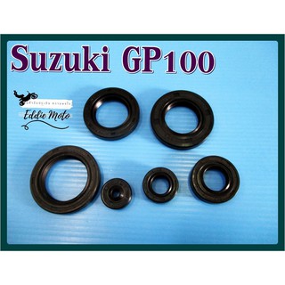 SUZUKI GP100 SEAL SET (6 PCS.)  // ชุดซีลผ่าเครื่อง ซีลเครื่องชุด