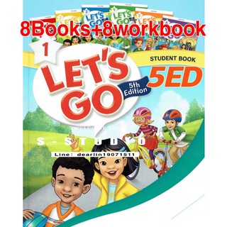 Lets Go Level Begin1 begin2 1-6Student Book+Workbook+free audio+video(5th Edition) 8book+8workbook