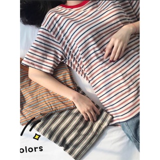 khawzzเสื้อยืดลายทางมินิมอลมี3สี