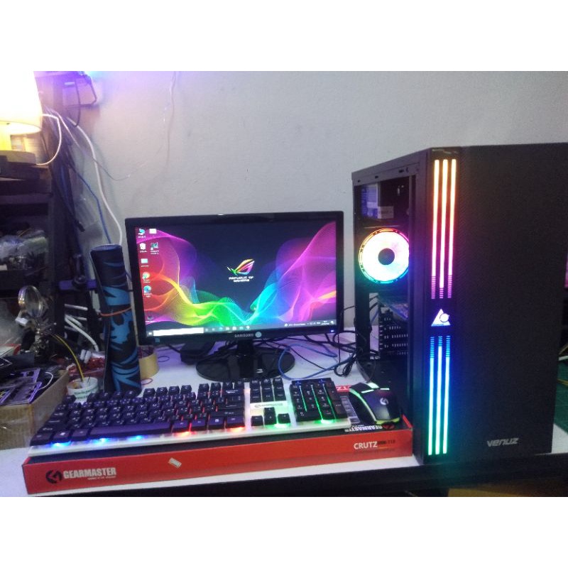 🔰คอมชุดเล่นเกมมือสองCorei3 2100/ram8/gt630/ssd120+จอ19ครบชุดคับ👍