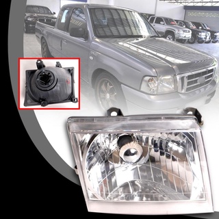 เสื้อไฟหน้า โคมไฟหน้า รุ่น ฟอร์ด เรนเจอร์ FORD RANGER ปี 2002 - 2006 โฉมแรก ไม่รวมชุดหลอดไฟ และสายไฟ สีใส ข้างขวา
