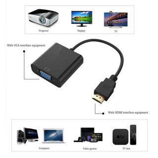 1080P HDMI to VGA Converter Cable,Adapter HDMI to VGA cable(black)