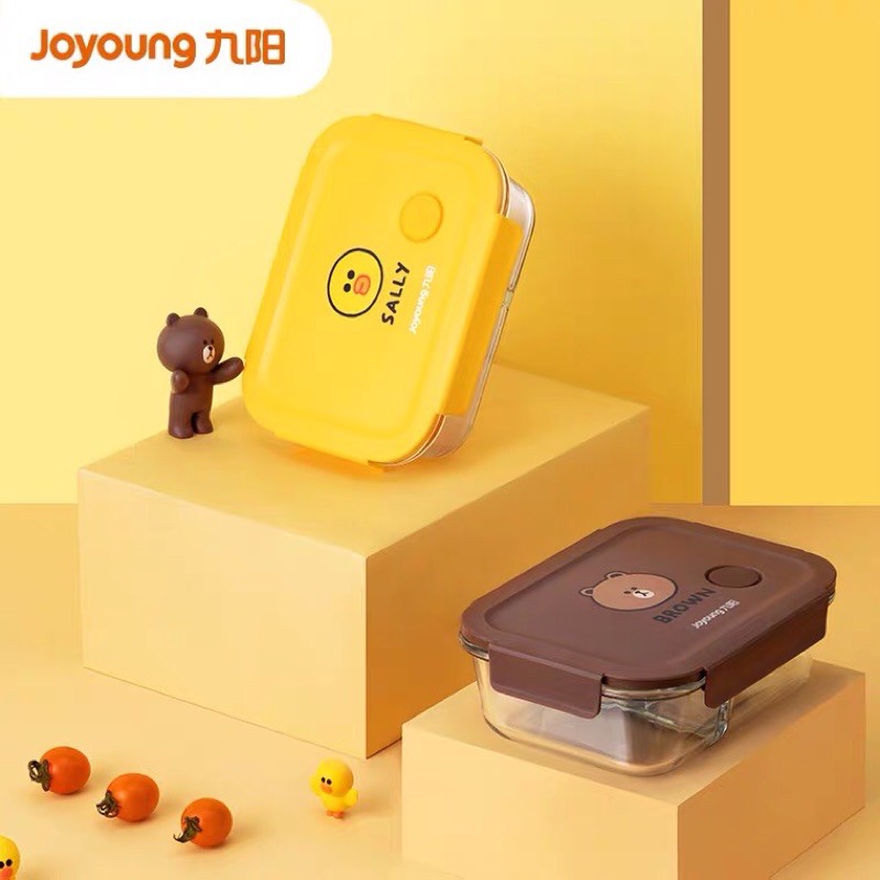 🌈 Joyoung  🍱* กล่องแก้วใส่อาหาร/เก็บอาหาร 3 ช่อง เข้าไมโครเวฟได้