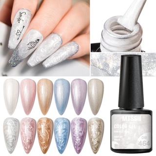 MTSSII น้ํายาทาเล็บเจล UV เคลือบเงา 10 สี สําหรับตกแต่งเล็บ DIY Manicure