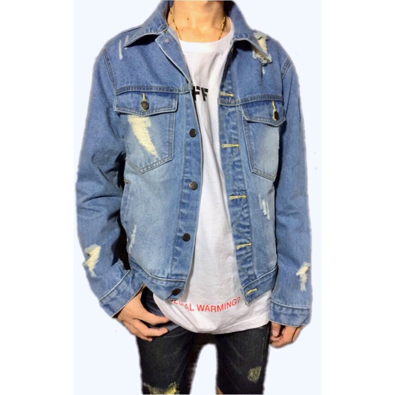 jacket jeans ผ้าหนาอย่างดี มีหลายสี มีไซส์