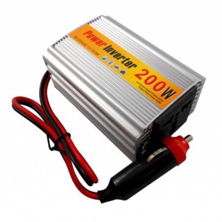 ตัวแปลงไฟรถเป็นไฟบ้าน Power Inverter 12v DC to AC 220V 50Hz Auto Inverter 200W