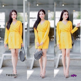 8883 มินิเดรส แขนยาว long sleeve mini dress