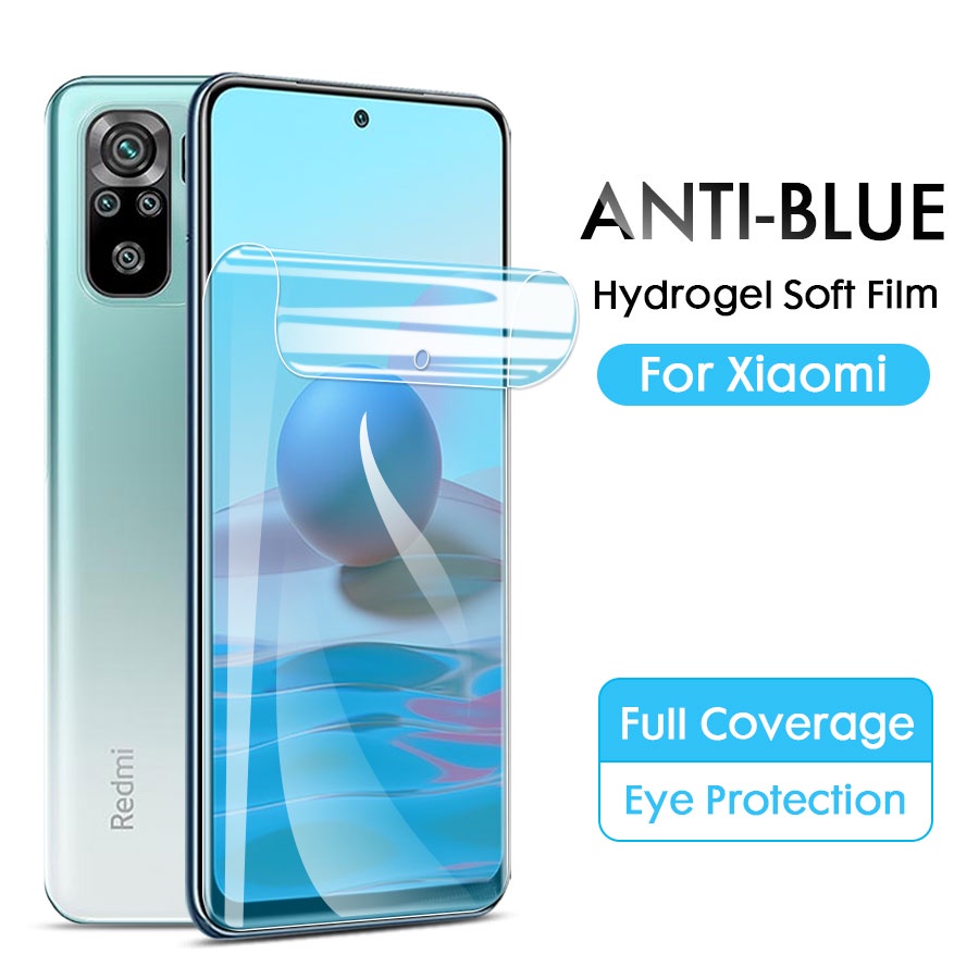 ป้องกันหน้าจอ ฟิล์มไฮโดรเจลนุ่ม ป้องกันแสงสีฟ้า ปกเต็ม สำหรับ Xiaomi Redmi Note 14 13 13C 13T 11T 10T 9T 12 12s 12T 12C 11 11S 10C 10 10s 9 9s 8 7 Poco F2 F3 X3 GT M3 M4 X4 K20 K30 Pro Max Lite 9T 9A 9C 8A 7A C65 C61 M5 X6 F5