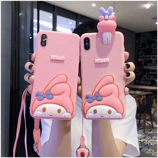 hawei y7 Pro 2019 Honor 50 Lite X9 5G Nova 8i Y70 P50 P40 pro y 6 s เคสโทรศัพท์มือถือพร้อมสายคล้องข้อมือ 3 d melody