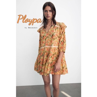 เดรสส้ม  🍂Spring Dress🍂ป้าย ploypa