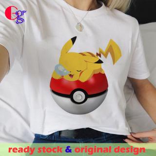 *Gg* pokemon โปเกมอน t tshirt เสื้อยืด เสื้อยืด fashion short เสื้อยืด casual sleeve tops เสื้อเชิ้ตผู้หญิง o-neck