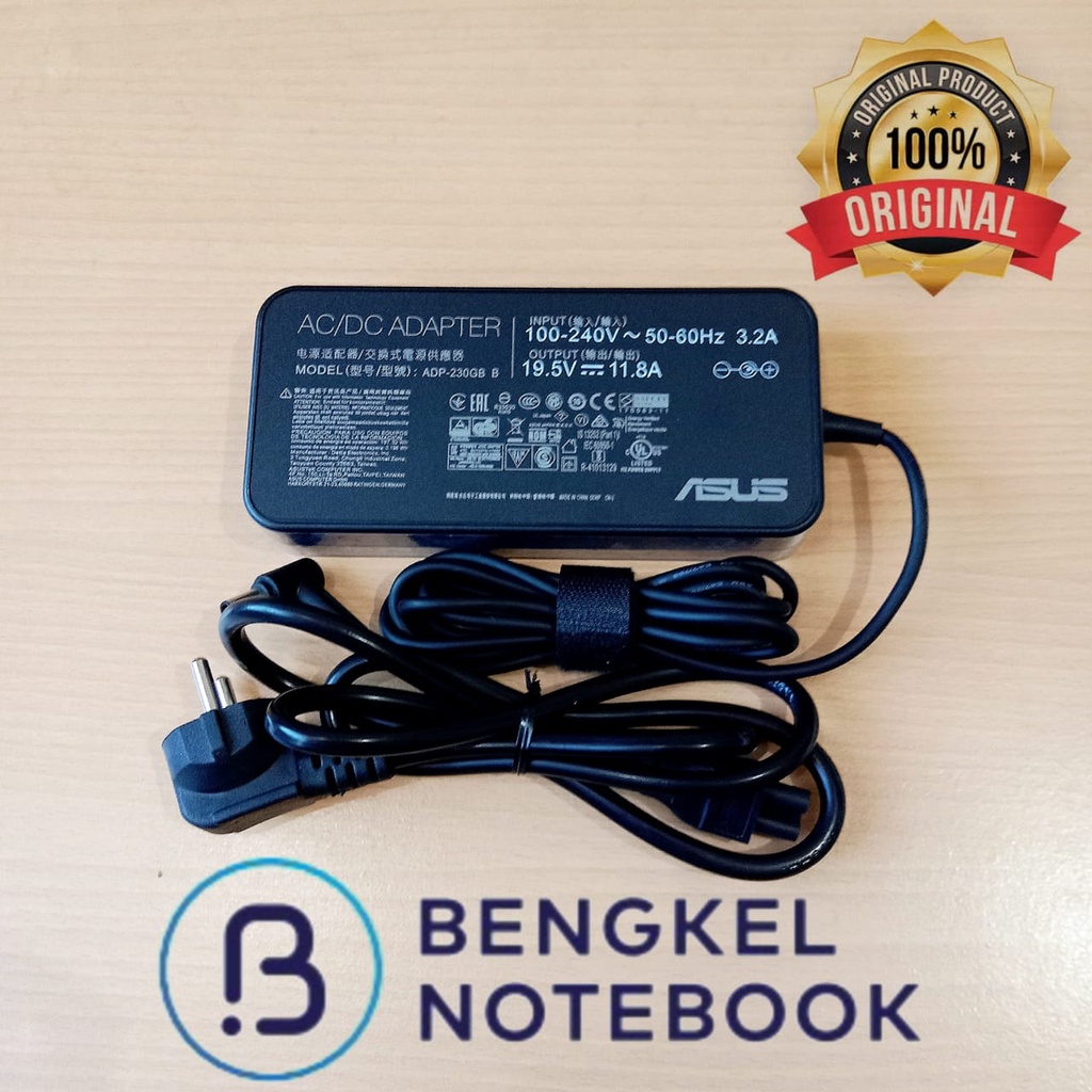 ASUS 19.5V 11.8A ROG เข็มหัวอะแดปเตอร์ GL702 GL703 GL503 GX501VI GX501GI 6.0+33.7 มม.Pin 230W ADP-23