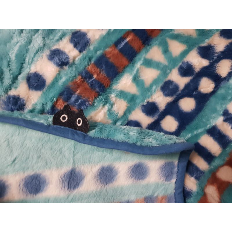 ผ้าห่มขนนุ่มลายแมวดำ Atsuko Matano ผืนใหญ่ 3×4ฟุต 100×140cm.