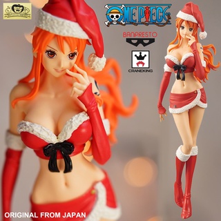 Model Figure งานแท้ แมวทอง ฟิกเกอร์ โมเดล BANPRESTO One Piece วันพีซ Glitter &amp; Glamours Nami นามิ Chrismas Styel