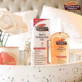 **ฟรีโลชั่น  หมดอายุ03/23 ลดรอยแตกลาย ท้องลาย Palmer s Cocoa Butter Formula Skin Therapy Oil 60 ml