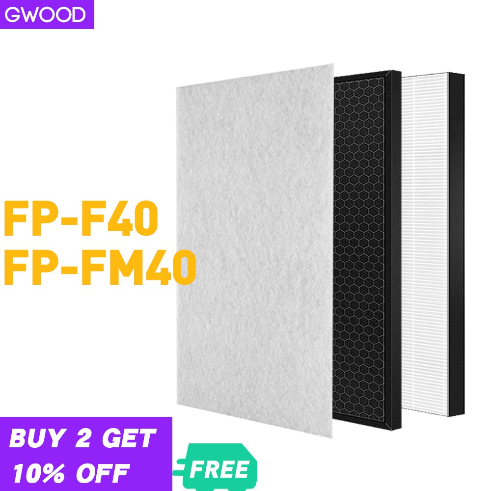 GWOOD  replacement filter for sharp air purifier FP-F40 FP-FM40 FZ-F40SFE