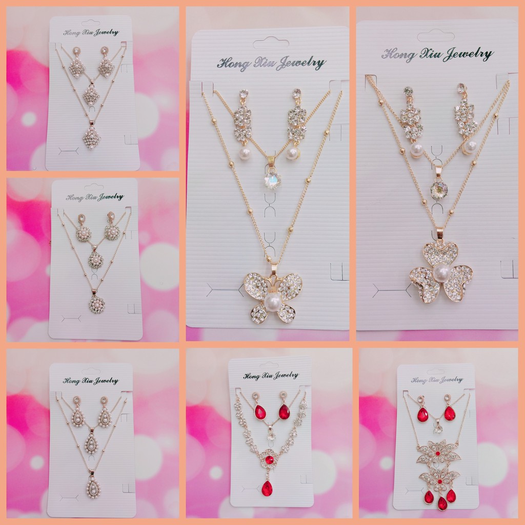 [KS21] เครื่องประดับ ชุดสร้อยคอและจี้ 2 ชิ้น