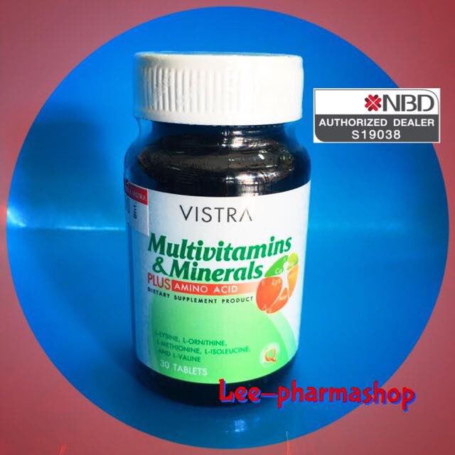 Vistra multivitamin &amp; minerals plus Amino Acid (30เม็ด)