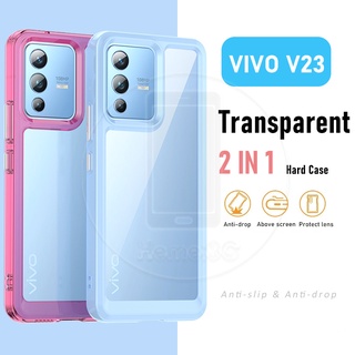 Vivo V23 5G เคสอะคริลิคใส กันกระแทก เคสโทรศัพท์แข็ง