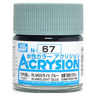 Mr.Hobby สีสูตรน้ำ Acrysion N67 RLM65 Light Blue สีน้ำสำหรับพลาสติกโมเดล กันพลา