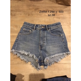 Used🎀ZARA denim short sz.34 สียีนส์ รุ่นที่นางแบบใส่ (shop price1290)