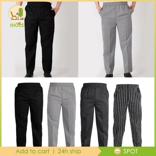 [Ihoce] Fashion Restaurant Hotel Cafe Waiter Baker Chef Pants Trousers Uniform, Unisex, Blend, Comfortable, 4 Patterns 5 Sizes