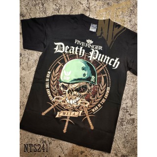 FFDP Five Finger Death Punch ROCK เสื้อยืด เสื้อวง เสื้อดำ สกรีนลายอย่างดี ผ้าหนานุ่ม  T SHIRT S M L XL XXLเส