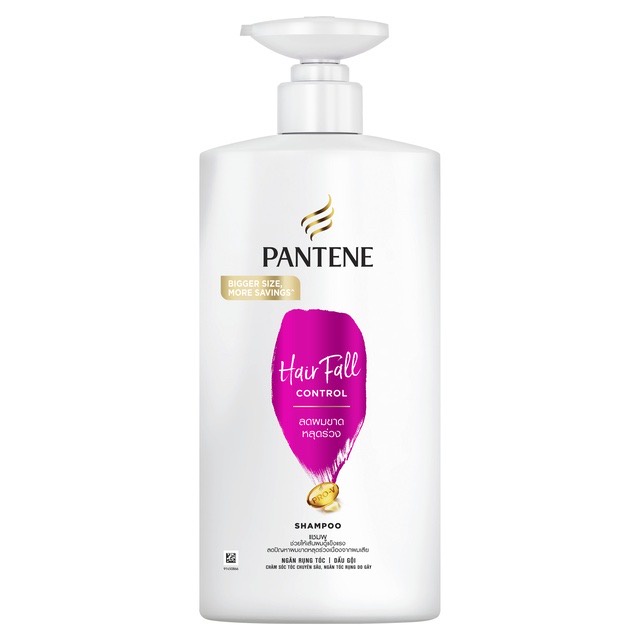 Pantene แพนทีน โปร-วี แชมพู สูตรลดผมขาดหลุดร่วง 560 มล. HairFall Control Pro-V Shampoo 560ml (pink)