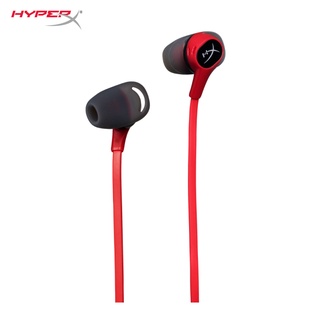 Hyper X Headphones Cloud Earbuds HX-HSCEB-RD หูฟังแบบมีสายสำหรับเกมเมอร์ หัวเสียบทำมุม 90 องศา พร้อมไมโครโฟนในตัว