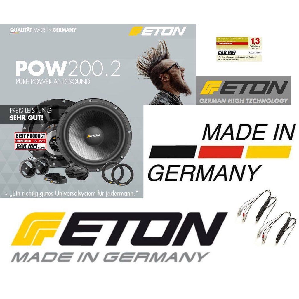 ETON POW 200.2 20 cm 2Way Compo Speaker ชุดระบบส่วนประกอบลำโพง 2 ทาง 200 มม. 120 วัตต์