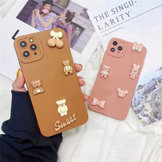 เคสโทรศัพท์มือถือ ป้องกันเลนส์ ลายตุ๊กตาหมีน่ารัก สําหรับ Infinix Hot 12i 12 Play 11 11s NFC 10 10S 9 8 Smart 6 5