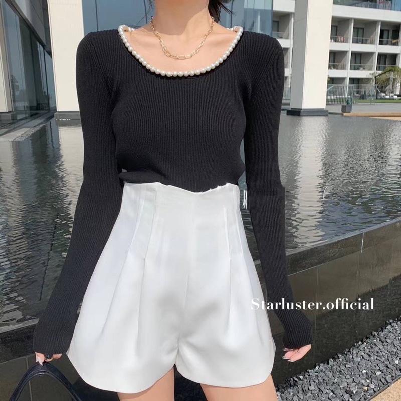 กางเกงขาสั้น Candy Barbie ทรงบอลลูน เอวV เก็บพุง คนสะโพกใหญ่ใส่ได้ไม่โป๊ะ - รูปที่ 3