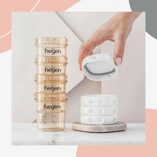 Hegen PCTO Breast Milk Storage 8oz/240ml (แพ็ค 2 ชิ้น) ขวดเก็บน้ำนม ฝาสีขาว