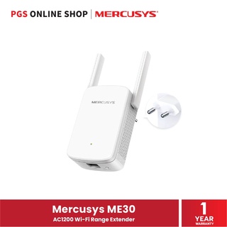 Mercusys ME30 (อุปกรณ์ขยายสัญญาณอินเตอร์เน็ต) AC1200 Wi-Fi Range Extender