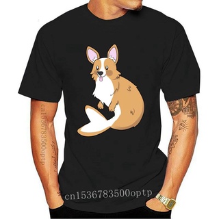 T-shirt  ขายดี เสื้อยืดลําลอง แขนสั้น คอกลม พิมพ์ลาย Corgi Mermaid สีขาว S1787 NJdjpf12IFekdi67S-5XL