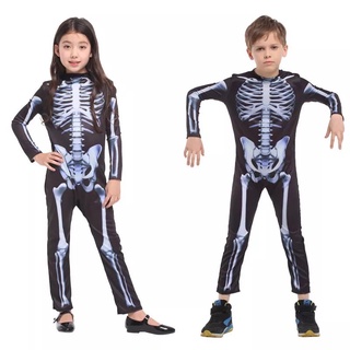 พร้อมส่ง B0126 ชุดโครงกระดูก ชุดโครงกระดูกเด็ก ชุดฮาโลวีน ชุดแฟนซี ชุดปาร์ตี้ฮาโลวีน ชุดผี Halloween skeleton kids