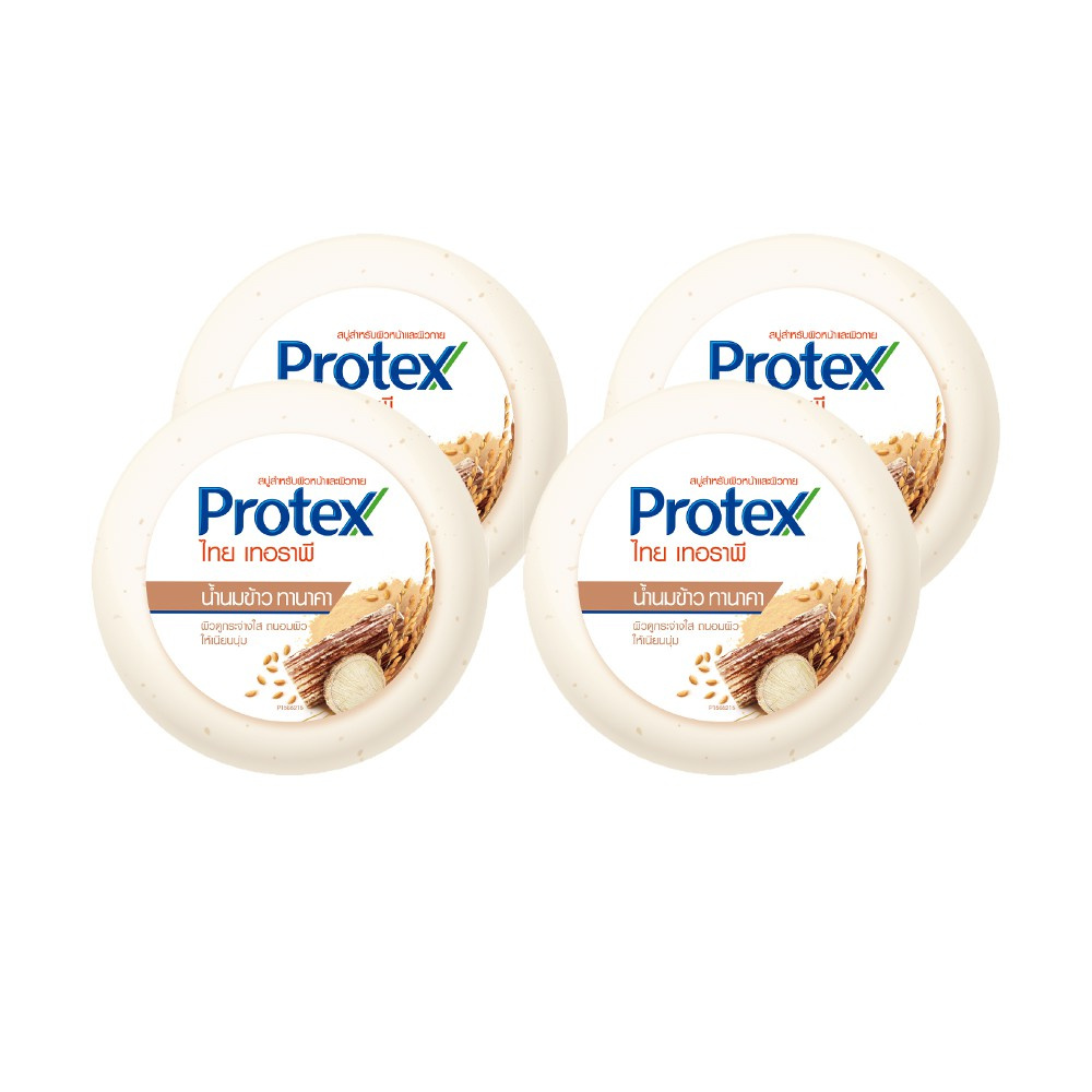 Protex โพรเทคส์ สบู่ก้อน น้ำนมข้าว ทานาคา 130 กรัม แพ็ค 4
