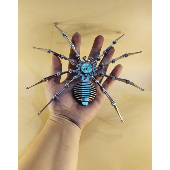 STEAMPUNK Spider Clock Metal 3d Assembly Model (ประกอบล่วงหน้า)