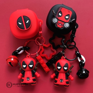 Baseus WM02 เคสป้องกันหูฟัง ซิลิโคนนิ่ม แบบป้องกัน ลายการ์ตูน Deadpool พร้อมพวงกุญแจ สร้างสรรค์ สําหรับ WM02 WM01 WM02