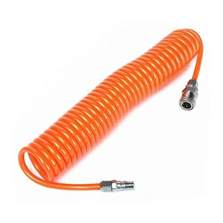 สายลม แบบสปริง PU AIR HOSE ขนาด 5x8 mm. 12 เมตร (สีส้ม)