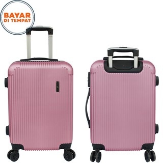 Shopee 9.9 SUPER Koper Cabin ABS ขนาด 20 นิ้ว Koper POLO V-11 Umrah Koper Hajj And Traveling Newest Blush Pink