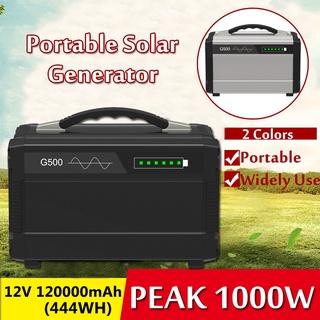 120000Mah เครื่องกําเนิดไฟฟ้า พลังงานแสงอาทิตย์ UPS Pure Sine Wave USB หน้าจอ LCD 500W แบบพกพา