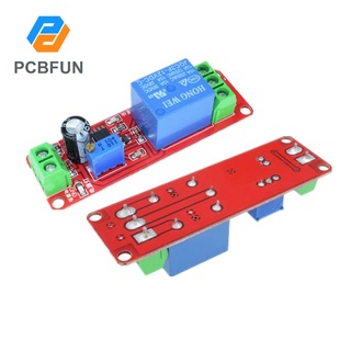 Pcbfun NE555 DC 5V/12V โมดูลรีเลย์สวิตช์ตั้งเวลา แบบปรับได้ 0 ถึง 10 วินาที