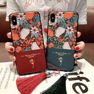 เคสโทรศัพท์มือถือ ประดับพู่ ลายดอกกุหลาบ แฟชั่น สําหรับ Samsung Galaxy note 8 9 10 plus lite note20 ultra s8 s9 s10 s20 plus s21 s22 s23 ultra s20fe s21fe