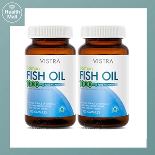 Vistra Salmon Fish Oil 2x100 Capsules วิสทร้า แซลมอน ฟิชออยด์ 1000มก. 2x100 แคปซูล