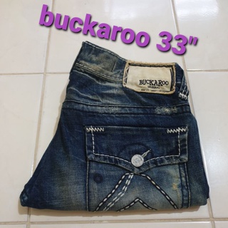 ยีนส์ขาสั้น สภาพ97%ยี่ห้อ buckaroo เอว 33 นิ้ว