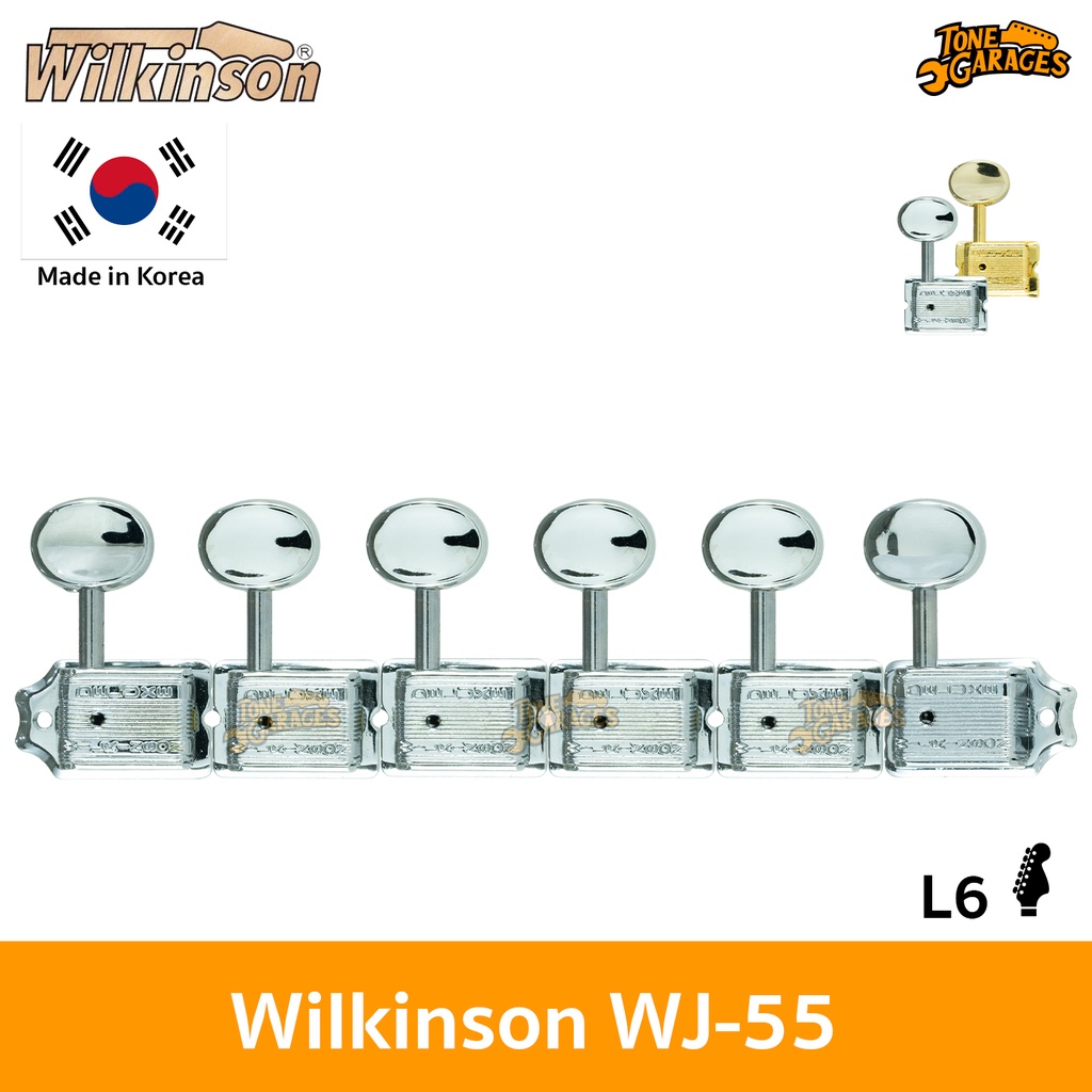 Wilkinson deluxe WJ-55 guitar nickel 6 in line vintage tuners 162-NL