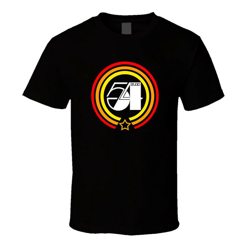 Fashion Studio 54 Music Production House Logo เสื้อยืดผู้ชาย Custom Tee